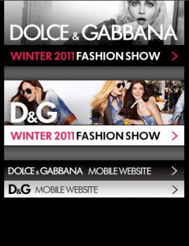 dolce gabbana mobile web design showcase 269x350 dolce gabbana mobile web design showcase