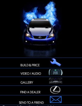 lexus isf mobile web design showcase 269x350 lexus isf mobile web design showcase