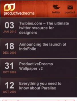 productive dreams mobile web design showcase 269x350 productive dreams mobile web design showcase