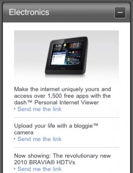 sony mobile web design showcase 269x350 sony mobile web design showcase