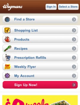 wegmans mobile web design showcase 269x350 wegmans mobile web designshowcase