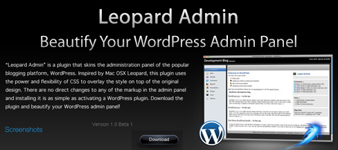 Leopard admin para Wordpress