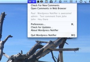 captura wordpress notifier mac