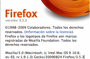 Acerca de Firefox 3.5.3