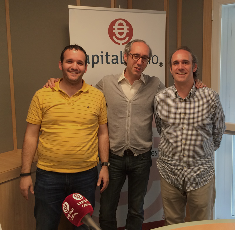 David Carrero, Eduardo Castillo y Lucas Cervera en Capital Radio B