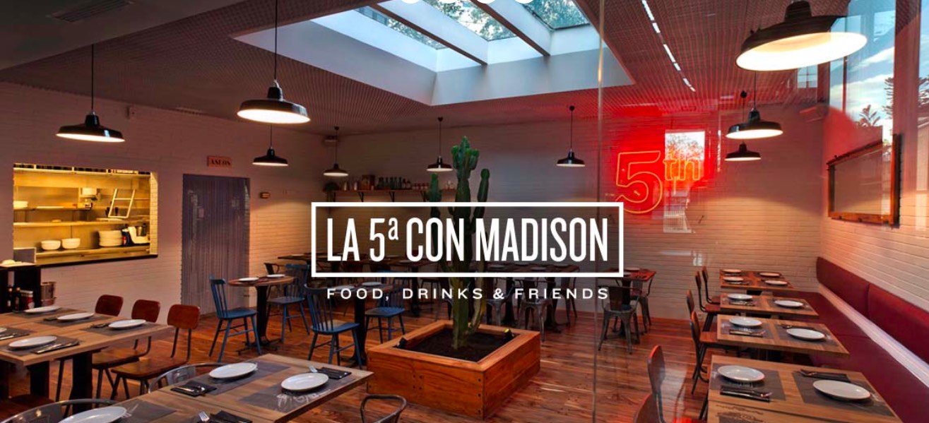Restaurante La 5ª con Madison en Madrid